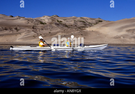 Kayak de mer Baja Mexique Banque D'Images