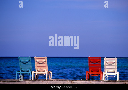 Transats Ambergris Caye Belize Banque D'Images