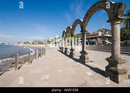 Los Arcos Open Air Theatre, Malecon, vieille ville, Puerto Vallarta, Jalisco, Mexique Banque D'Images