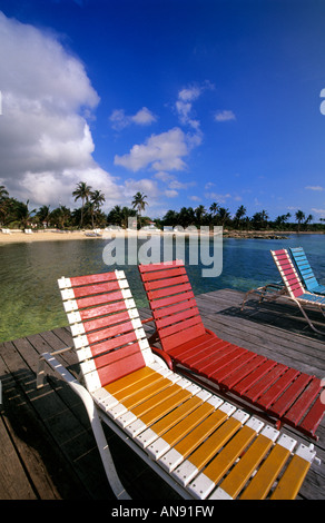 Transats Ambergris Caye Belize Banque D'Images