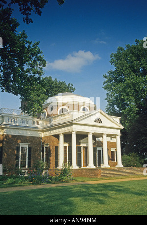 Monticello, la maison de Thomas Jefferson, troisième président des États-Unis d'Amérique, Charlottesville, en Virginie, l'histoire coloniale. Banque D'Images