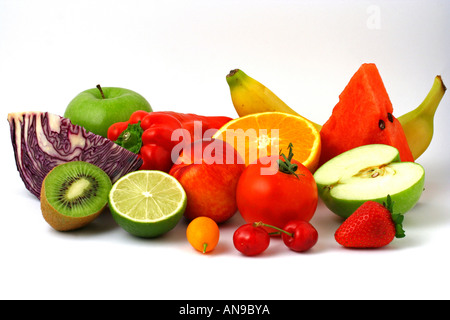 Assortiment de fruits et légumes Banque D'Images
