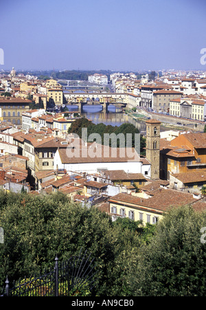 Vue de Florence depuis le Piazzale Michelangelo Banque D'Images