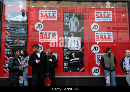 Les ventes de Noël 2007 West End London Regent Street Banque D'Images