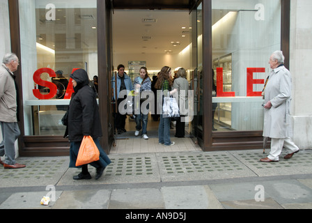 Les ventes de Noël 2007 West End London Regent Street Banque D'Images