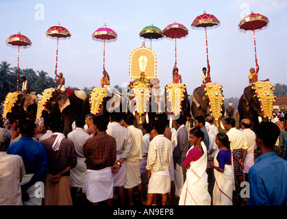 ARATTUPUZHA THRISSUR POORAM KERALA Banque D'Images
