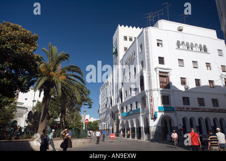 L'architecture coloniale dans le quartier espagnol, Tétouan, Maroc Banque D'Images