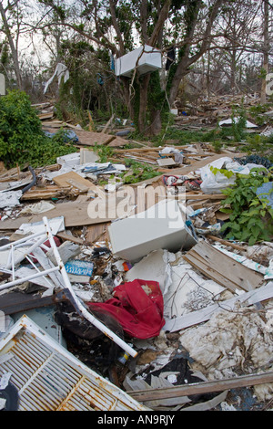 Dommages causés par l'Ouragan Katrina Mississippi Waveland Banque D'Images