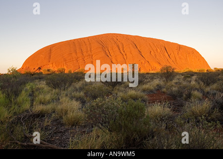 Ayers Rock Uluru Centre Rouge Australie Banque D'Images