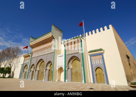 Dar El Makhzen, le Palais Royal, Fes el Jdid, Maroc Banque D'Images