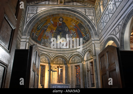 L'église San Miniato al Monte Florence Italie Banque D'Images