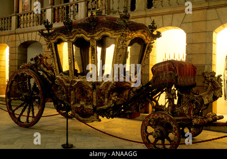 L'une des nombreuses expositions à Lisbonne, sur la Museu Nacional dos Coches (Musée des Carrosses) Banque D'Images