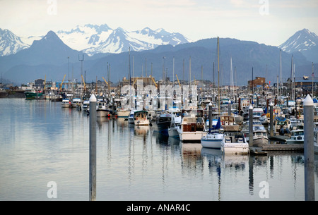 Le petit bateau Port sur Homer Spit Homer Alaska USA Banque D'Images