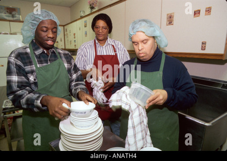 New Jersey,East Orange,centre de paralysie cérébrale,centre,handicap handicapés besoins spéciaux,étudiants éducation élèves élèves élèves,adultes Banque D'Images