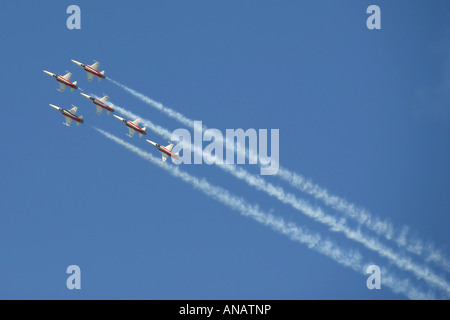 Patrouille Suisse, Suisse, avec des jets F-5E à Sola Airshow, Norvège Banque D'Images