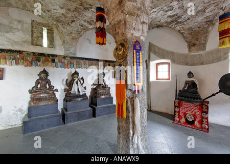 Salle de méditation, musée de montagne Messner sur le château Juval au-dessus du Schnalstal, Tyrol du Sud, Italie Banque D'Images