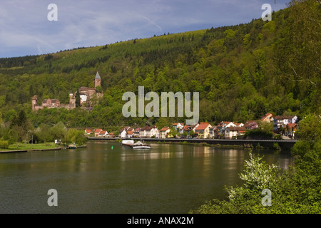 Château Zwingenberg au Neckar, Allemagne, Bade-Wurtemberg, Odenwald, Zwingenberg Banque D'Images