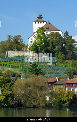 Château et village historique de Werdenberg, Rheintal CH Banque D'Images