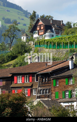 Le village historique de werdenberg, Rheintal CH Banque D'Images