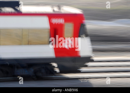 Les unités électriques de trains de banlieue Renfe série, en Espagne, en Europe. Zone de service de banlieue. Cercanias Banque D'Images