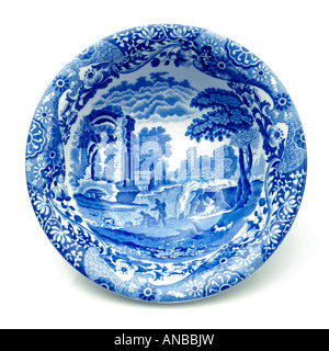 Copeland Spode Modèle plat bol poterie Willow Banque D'Images