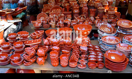 Sur le stand de poterie Nord Portugal Barcelos Banque D'Images