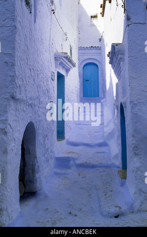 Passage au Medina Chechaouen Maroc Banque D'Images