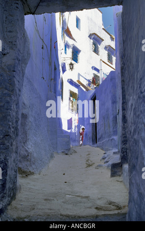 Passage au Medina Chechaouen Maroc Banque D'Images