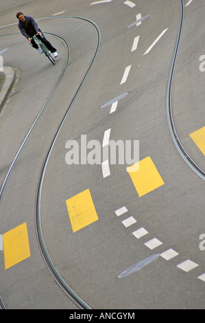 Cycliste urbain Banque D'Images