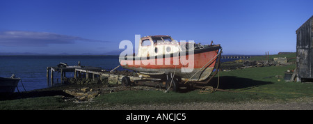 Îles Falkland Babylon Circus sur la berge à Pebble Island Malouines de règlement Banque D'Images