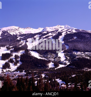 De Ski sur le mont Blackcomb dans la station de ski de Whistler British Columbia Canada Banque D'Images