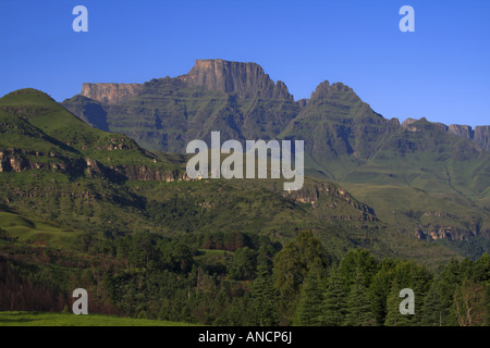 Vue sur les montagnes du Drakensberg, Banque D'Images