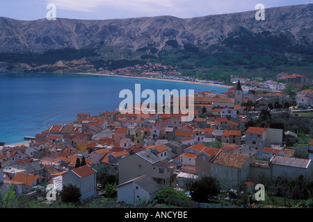 Baska Ile Krk Baie de Kvarner Croatie mer Adriatique Banque D'Images