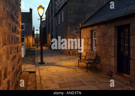 L'ancien village de pêcheurs de Footdee, connu localement sous le nom de 'Fittie' qui fait maintenant partie de la ville d'Aberdeen, Écosse, Royaume-Uni. Banque D'Images