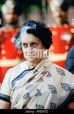 Le Premier Ministre indien Indira Gandhi en Inde Banque D'Images