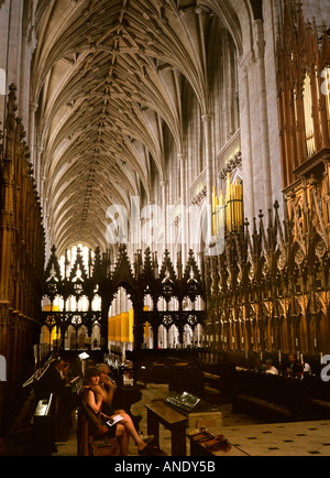 La cathédrale de Winchester Hampshire du quire Banque D'Images