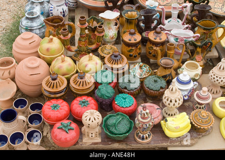 Gharyan Djebel Nefusa poterie Céramique Marché Libye Vases Pots Banque D'Images