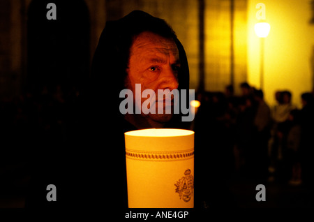 Le point fort de la Semana Santa (Semaine Sainte) célébrations dans Braga, au nord du Portugal, est la procession de l'Ecce Homo Banque D'Images