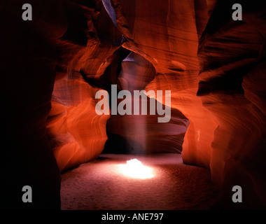 AZ USA Antelope Canyon de l'herbe sèche à la lumière Banque D'Images