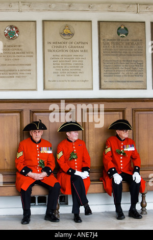Chelsea retraités au fondateur s Day Parade London United Kingdom Banque D'Images