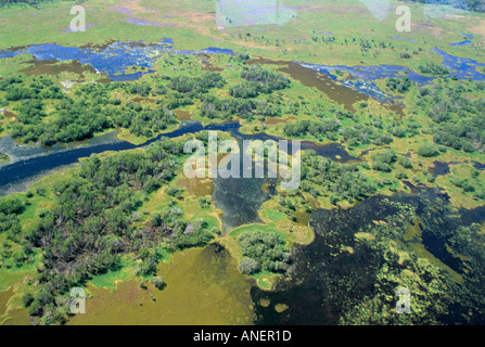 Les zones humides, vue aérienne de l'avion, le Kakadu National Park, au nord de l'Australie. Banque D'Images