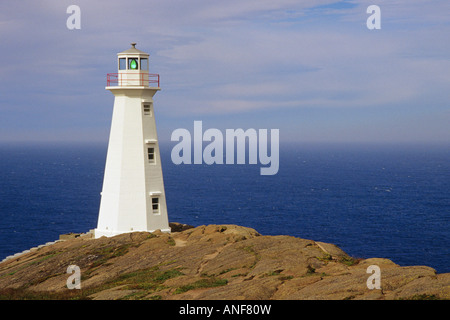 Plus à l'Est du phare de l'Amérique du Nord sur l'océan Atlantique, Cape Spear, à Terre-Neuve, Canada. Banque D'Images