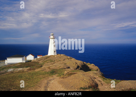 Phare sur Atlantic Occean, Cape Spear, à Terre-Neuve, Canada. Banque D'Images