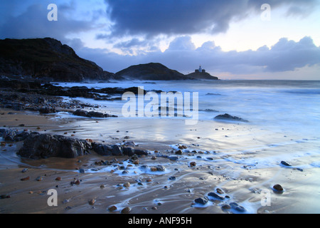 Courbes sur bracelet de plage Bay, Mumbles, Swansea, Pays de Galles Banque D'Images