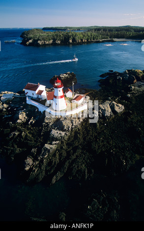 Phare de Head Harbour, Campobello, Nouveau Brunswick, Canada. Banque D'Images
