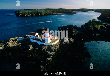 Phare de Head Harbour, Campobello, Nouveau Brunswick, Canada. Banque D'Images