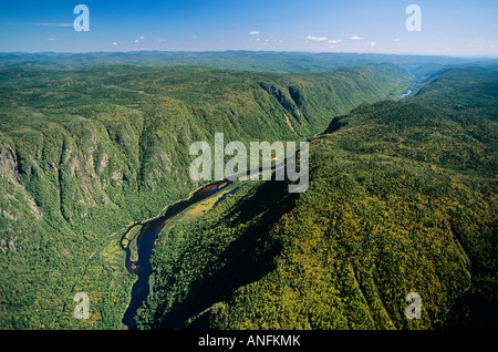 Vue aérienne de Jaques Cartier Park, Québec, Canada. Banque D'Images