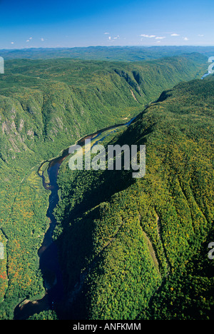 Vue aérienne de Jaques Cartier Park, Québec, Canada. Banque D'Images