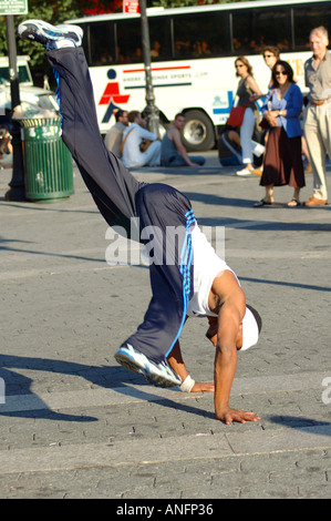 Breakdancer, Union Square, New York, NYC Banque D'Images