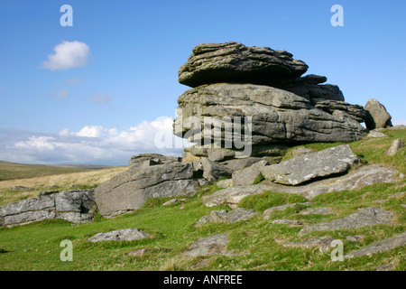 Piton rocheux à Dartmoor Banque D'Images